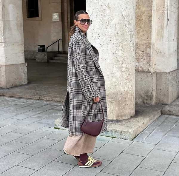 OUI FASHION Manteau Carreaux Coat