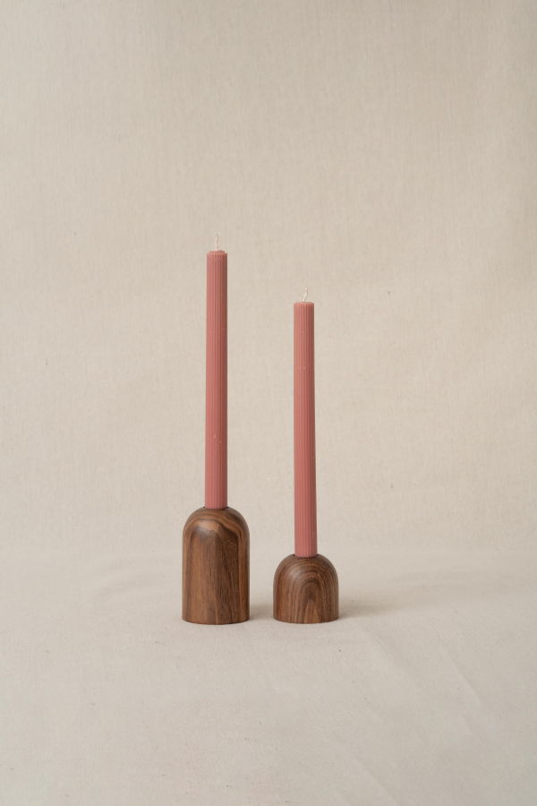 Pare Clod Candlestick Holders Pair
