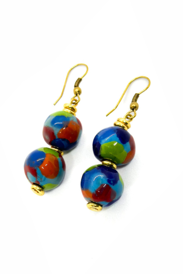 Kazuri Crazy Parrot Earrings