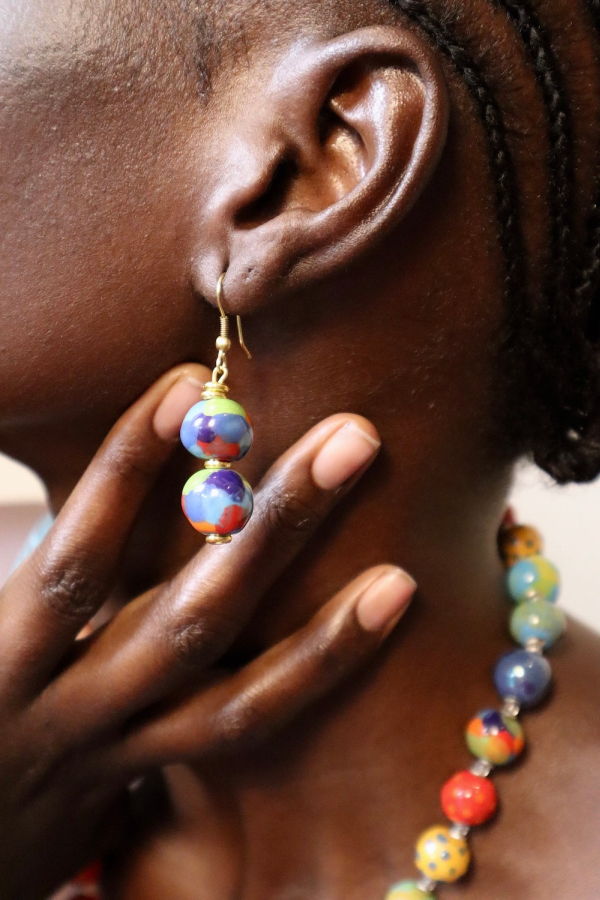 Kazuri Crazy Parrot Earrings