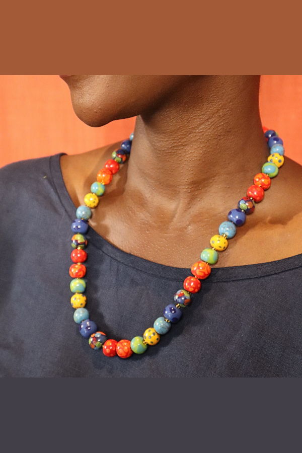 Kazuri Crazy Parrot Necklace