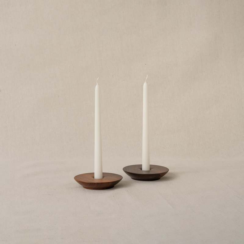 Dish Candlestick Holder Pair - Thumbnail 4
