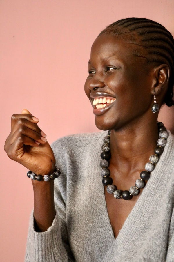 Kazuri Pomsky Bracelet