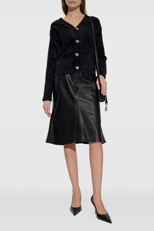 Balenciaga Fluffy Cardigan - Black