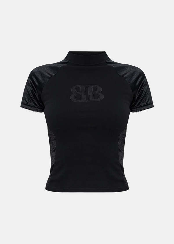 Balenciaga Nano BB Interlock Fitted Top - Black