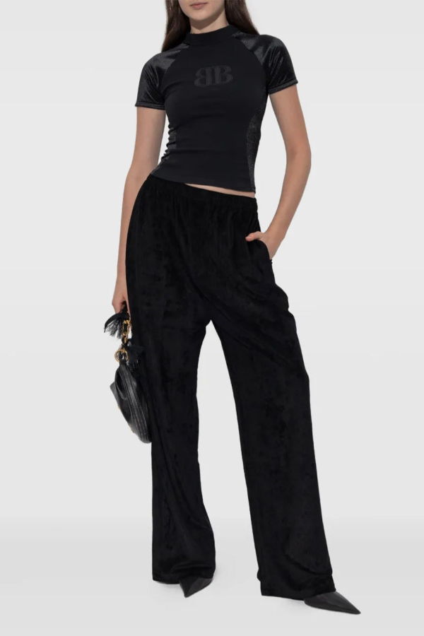 Balenciaga Nano BB Interlock Fitted Top - Black