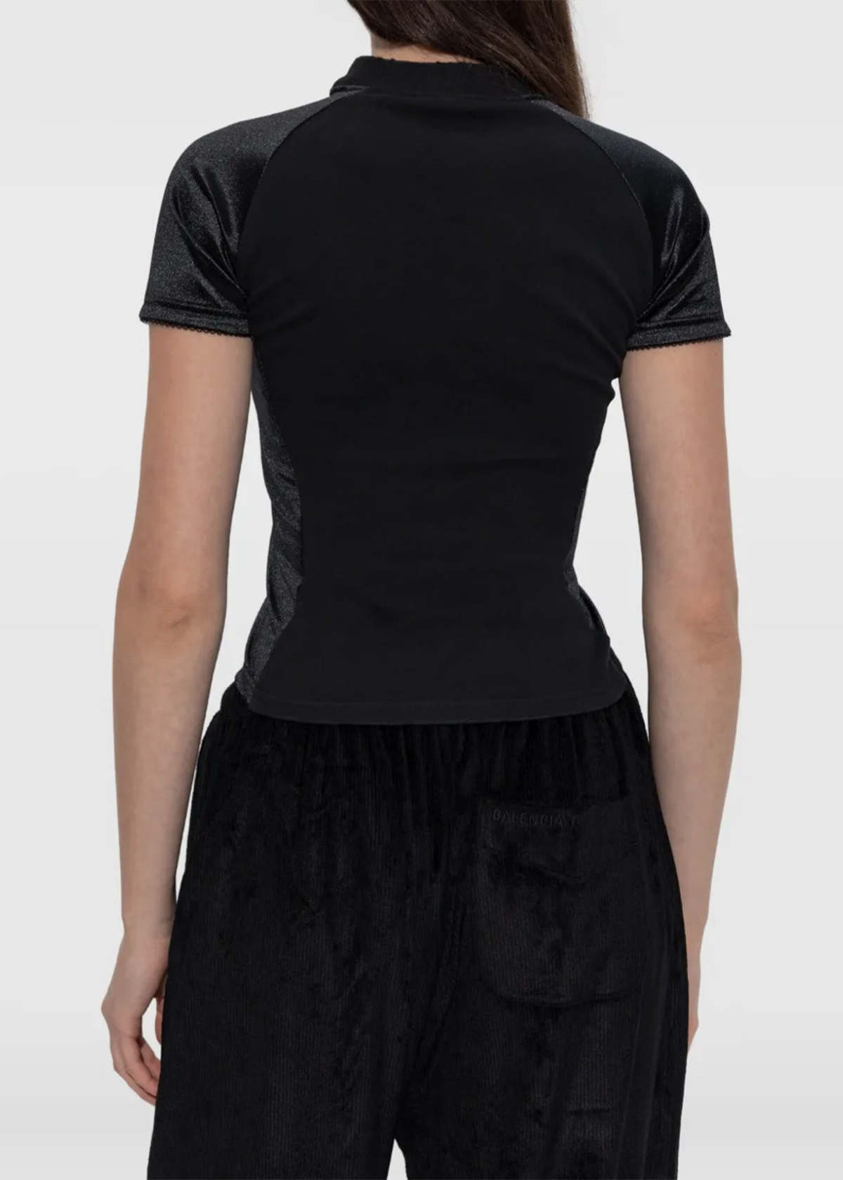 Balenciaga Nano BB Interlock Fitted Top - Black - Image 4 of 4