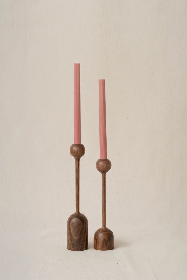 Pare Tulip Candlestick Holder Pair