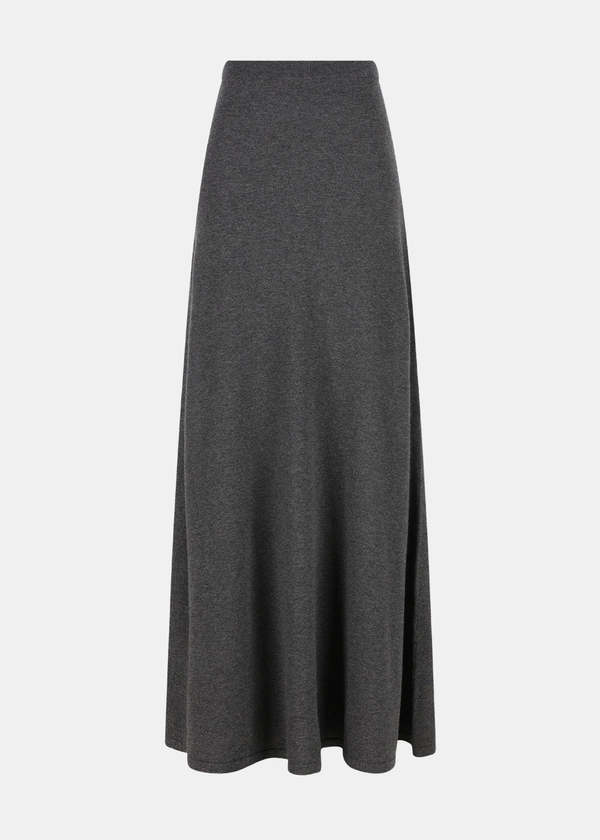 Balenciaga Dark Heather Grey Maxi Skirt