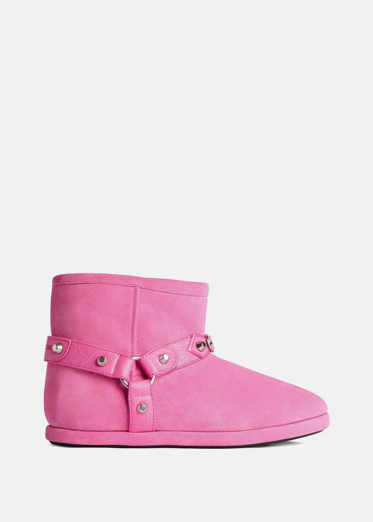 Balenciaga Alaska Soft Bootie Boots - Dark Pink/Silver - Image 1 of 4