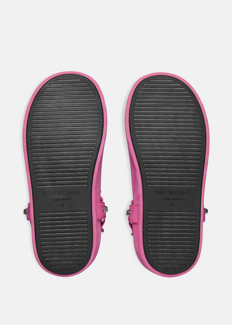 Balenciaga Alaska Soft Bootie Boots - Dark Pink/Silver