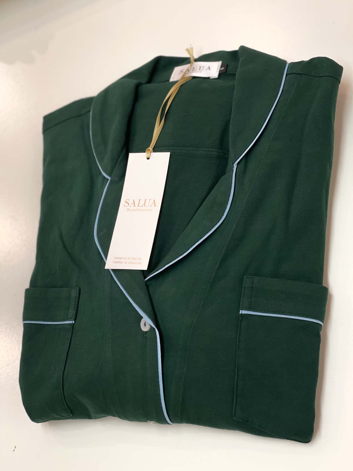 Salua Lingerie Classic Luxury Sleep Shirt in Brushed Pima Cotton Nightshirt - Image 6 of 7