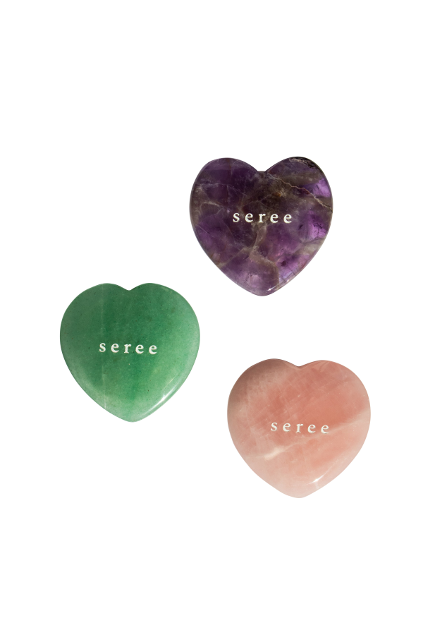 seree Jade Stone Heart Pop Grip Phone Grip