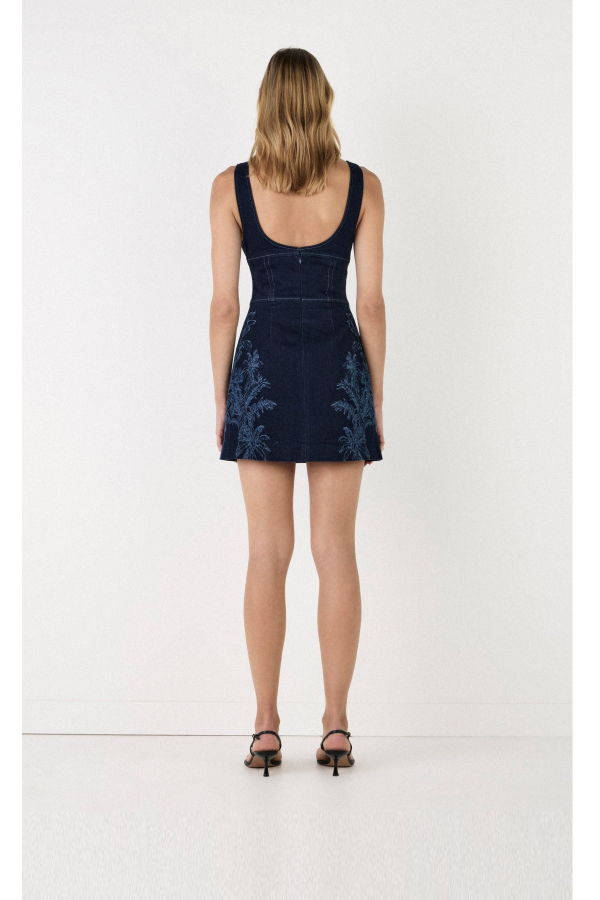Hansen & Gretel Jasmine Denim Mini Dress - Tropicana Denim