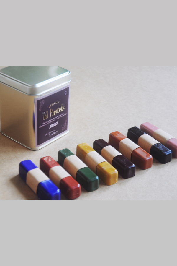 Smilogy All Natural Beeswax Crayons All Natural Beeswax Oil Pastels Set of 8
