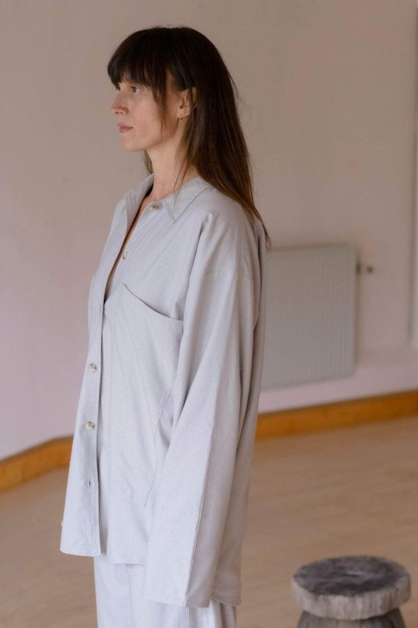 Baserange Gren Overshirt - Prun Grey