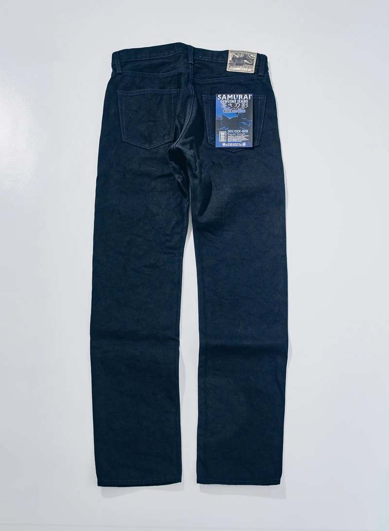 SAMURAI JEANS Aoki Tachikage 15oz Black-on-Blue Regular Straight Jeans