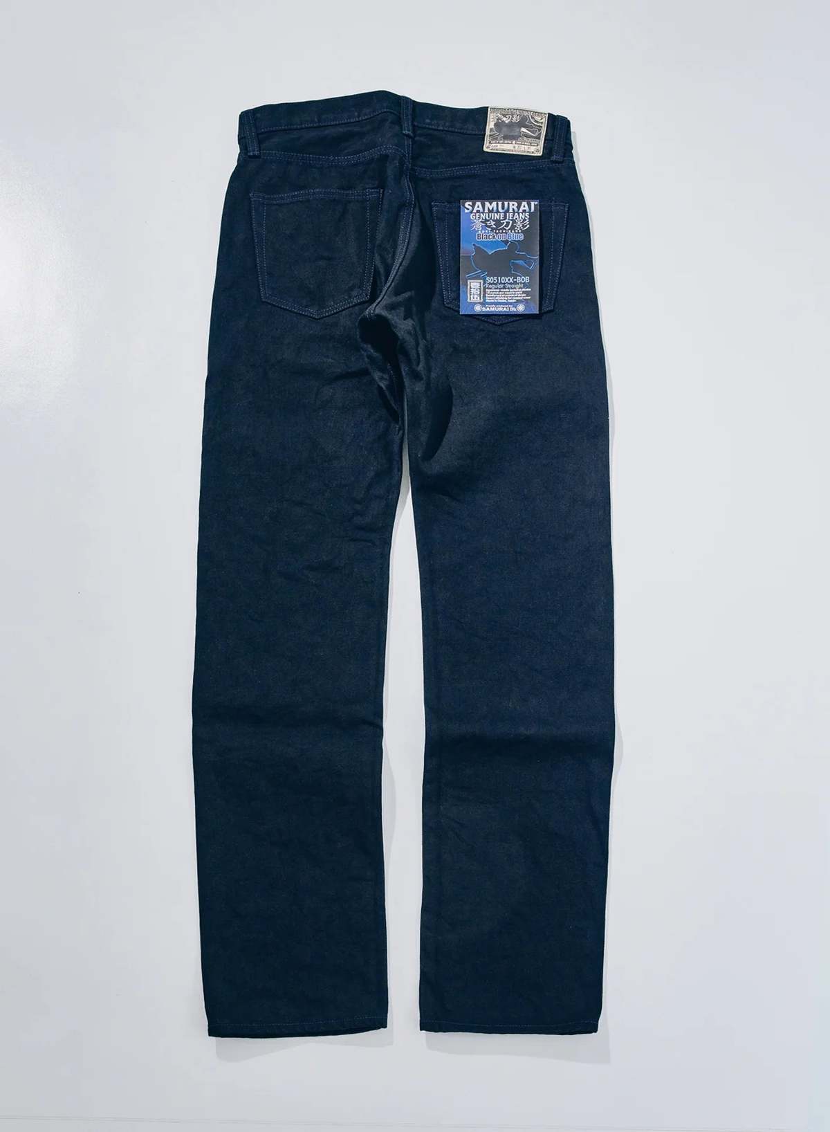 SAMURAI JEANS Aoki Tachikage 15oz Black-on-Blue Regular Straight Jeans - Image 3 of 12