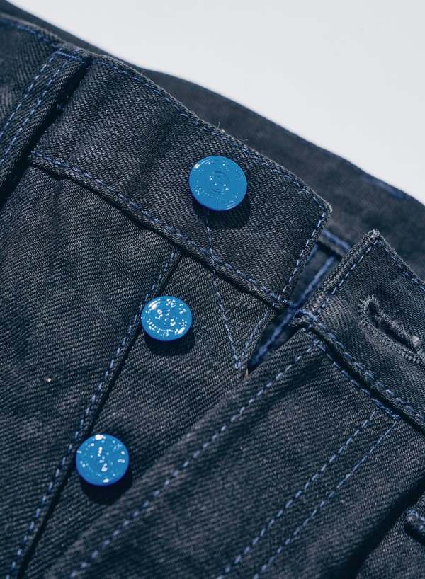 SAMURAI JEANS Aoki Tachikage 15oz Black-on-Blue Regular Straight Jeans