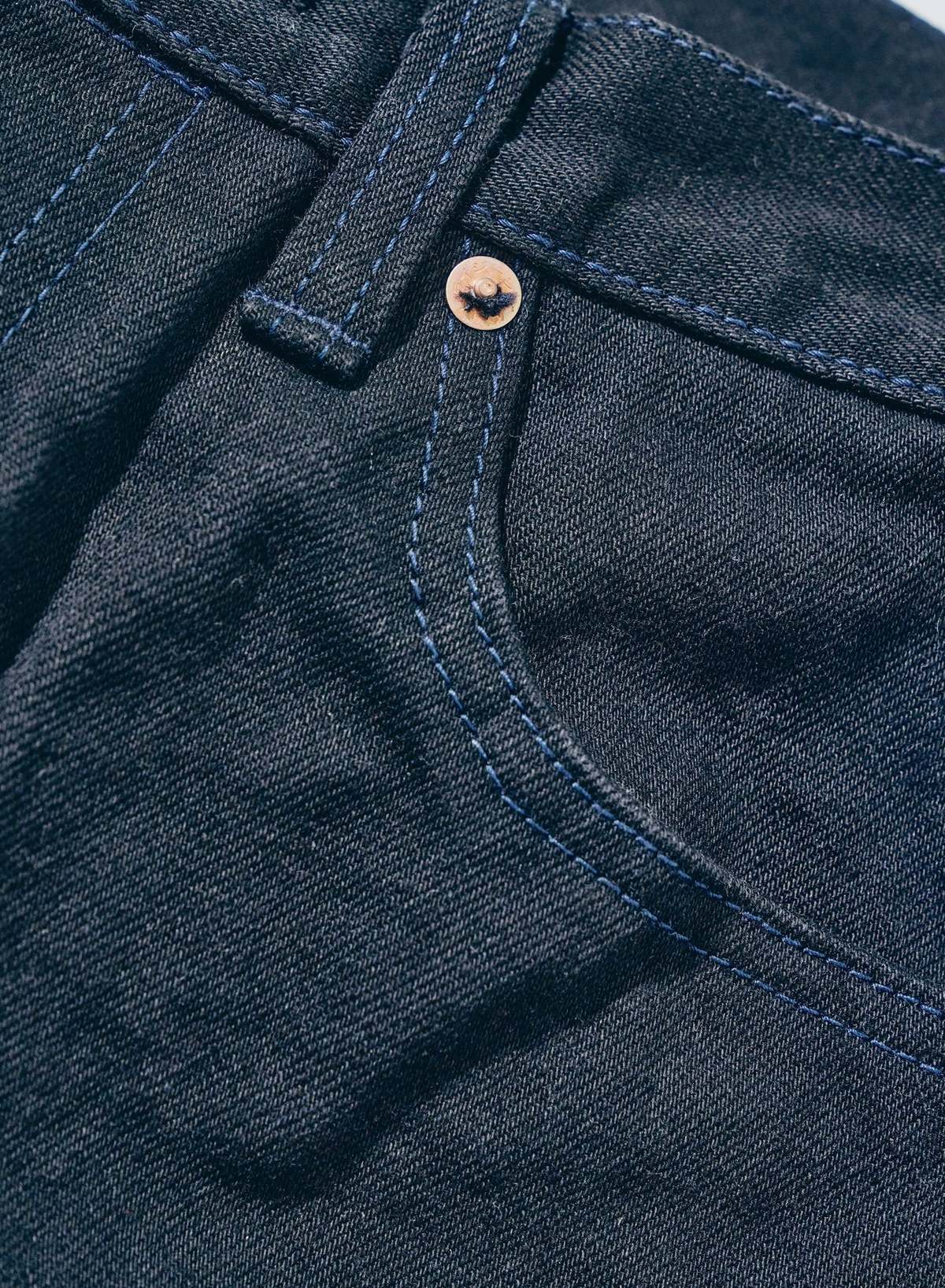 SAMURAI JEANS Aoki Tachikage 15oz Black-on-Blue Regular Straight Jeans - Image 9 of 12