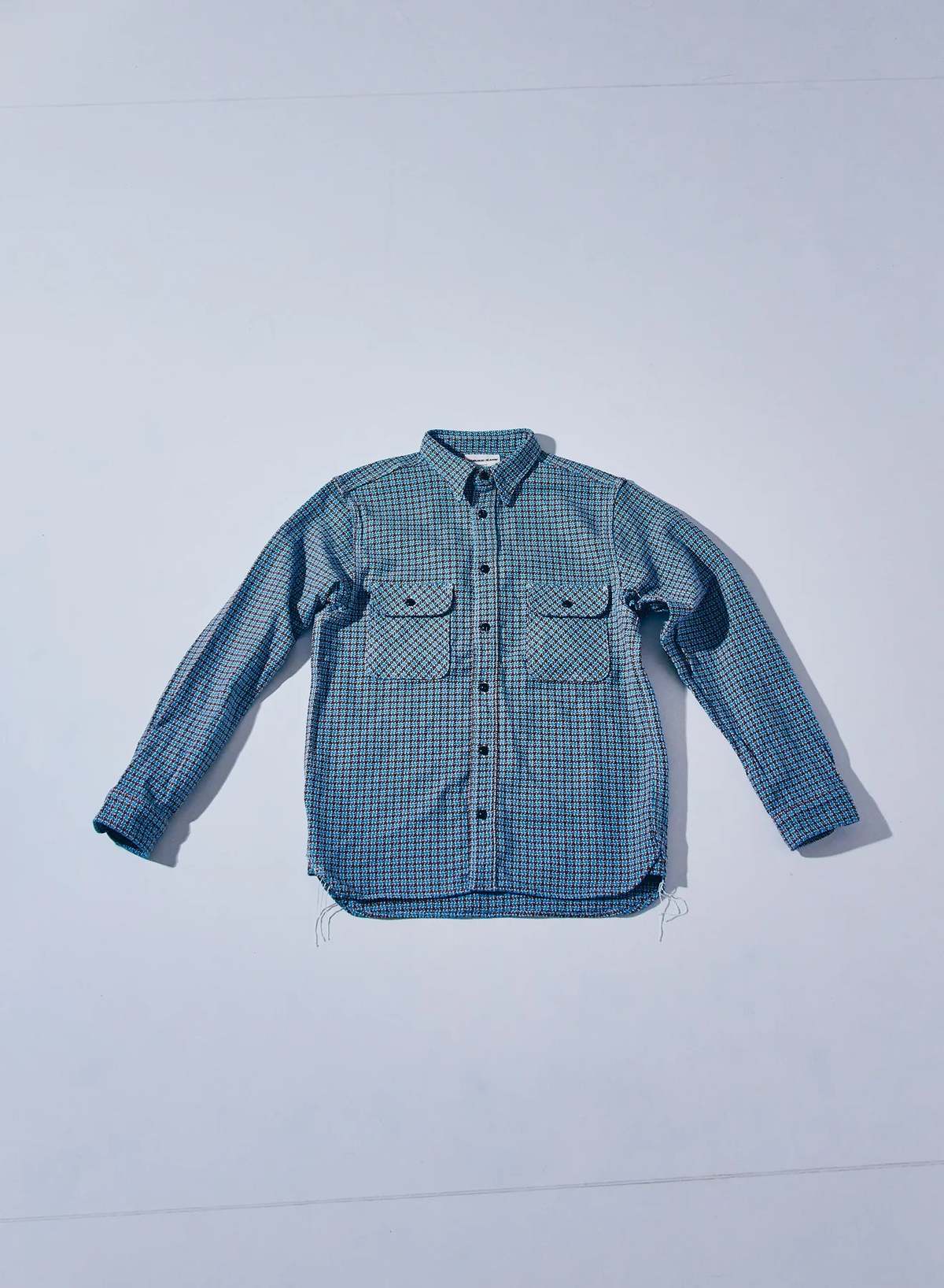 SAMURAI JEANS Cheese Indigo Heavy Flannel Work Shirt - Image 1 of 5