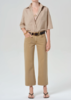 Citizens of Humanity Frances Cropped Cape Button Up Top - Thumbnail 2