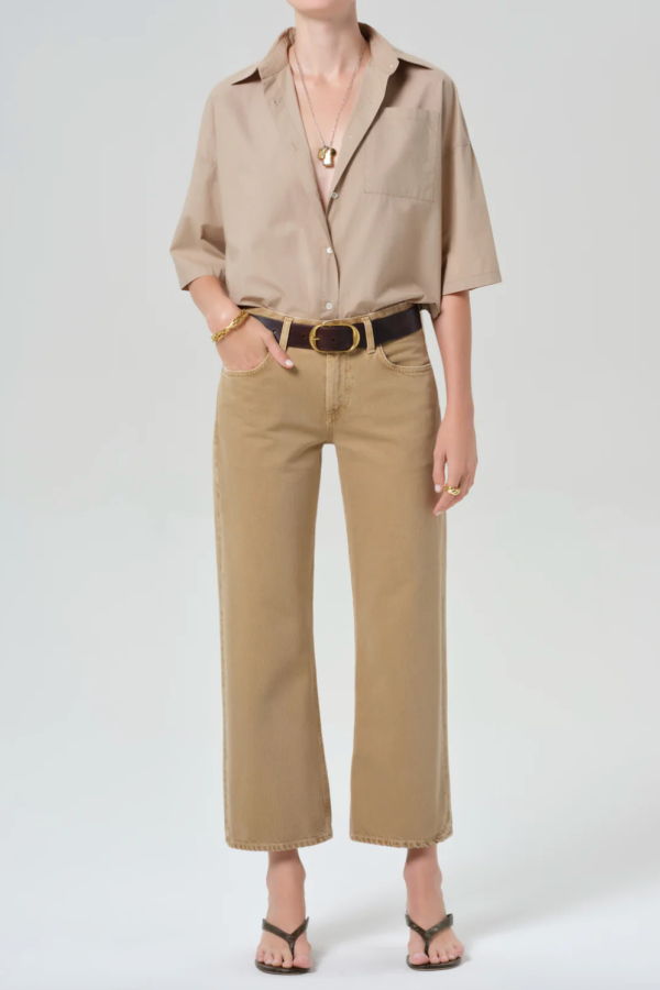 Citizens of Humanity Frances Cropped Cape Button Up Top