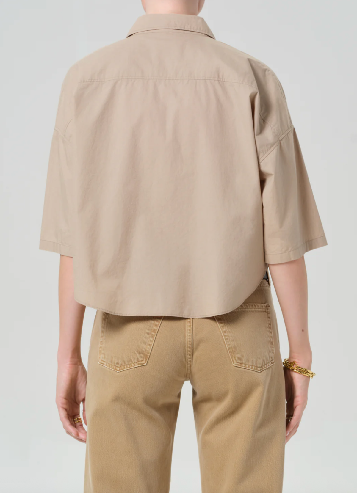 Citizens of Humanity Frances Cropped Cape Button Up Top - Image 4 of 6