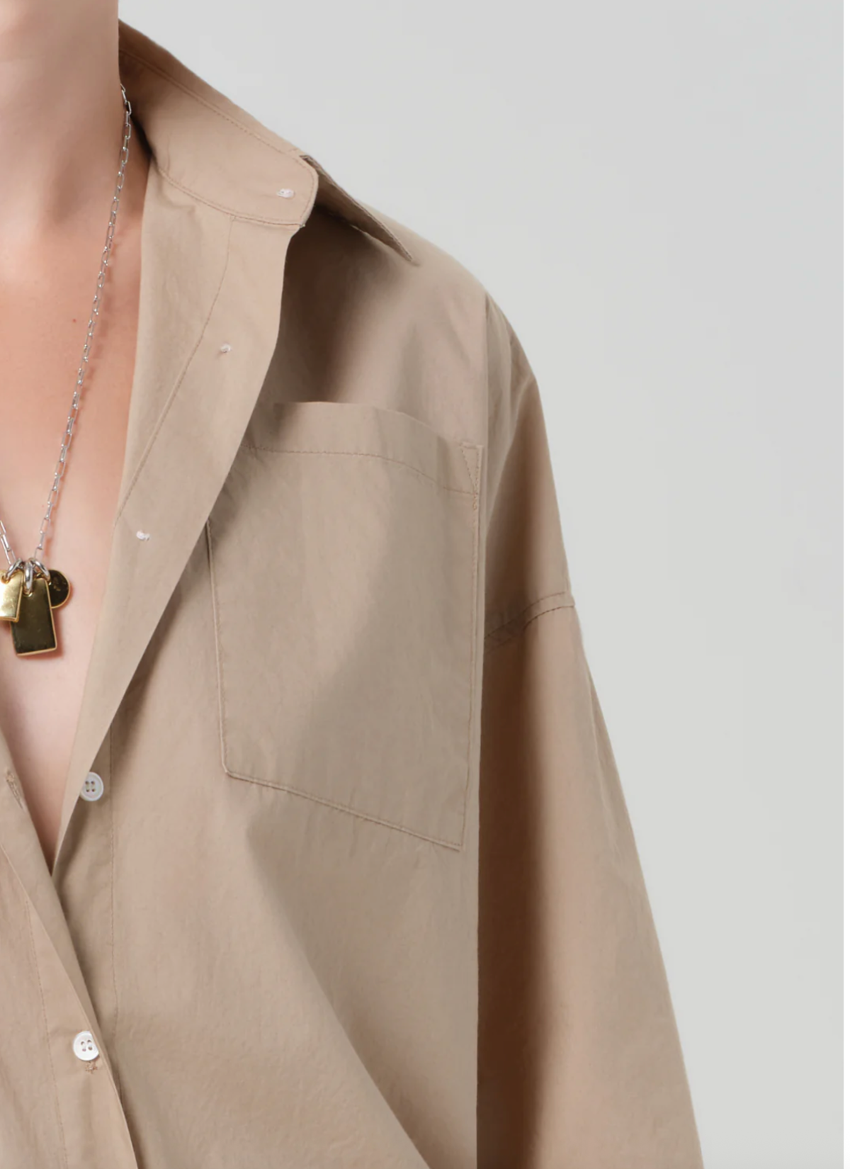 Citizens of Humanity Frances Cropped Cape Button Up Top - Image 5 of 6