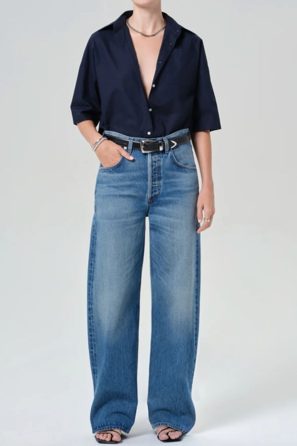 Citizens of Humanity Frances Cropped Cape Button Up Top