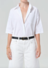 Citizens of Humanity Frances Cropped Cape Button Up Shirt - Thumbnail 1