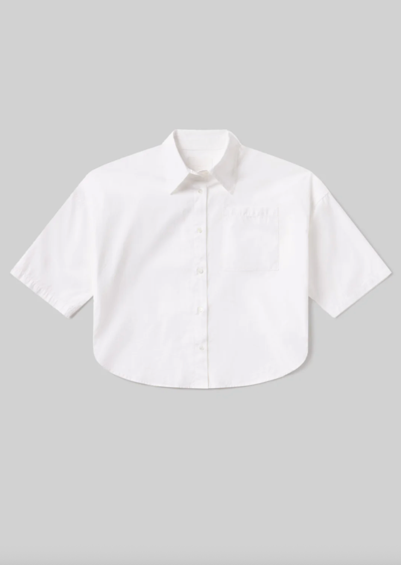 Citizens of Humanity Frances Cropped Cape Button Up Shirt