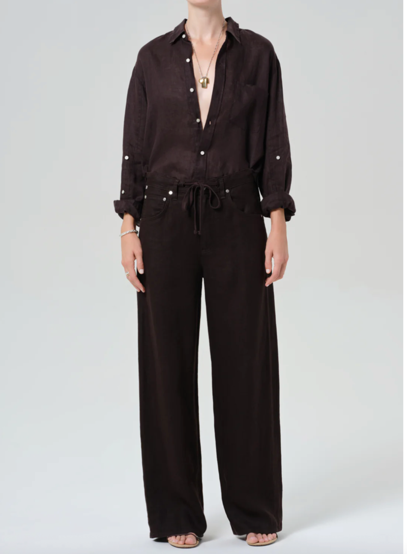 Citizens of Humanity Kayla Shrunken Linen Shirt