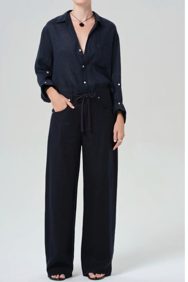 Citizens of Humanity Kayla Shrunken Linen Shirt