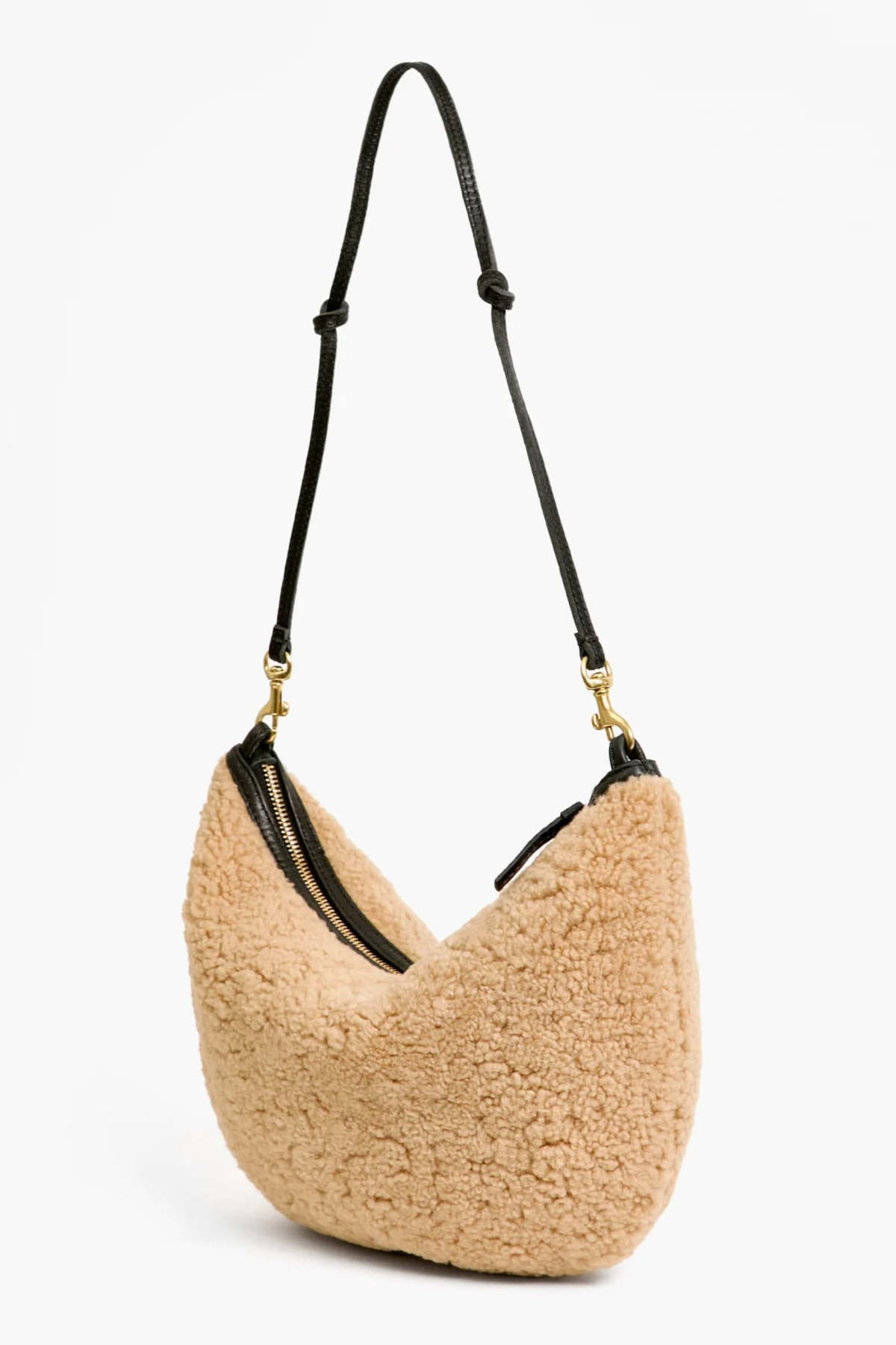 Clare V. Lune Cafe Au Lait Shearling Bag - Image 2 of 4