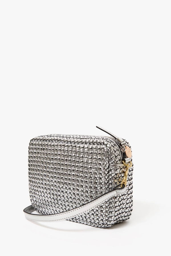Clare V. Midi Sac / Woven Silver Etoile Bag