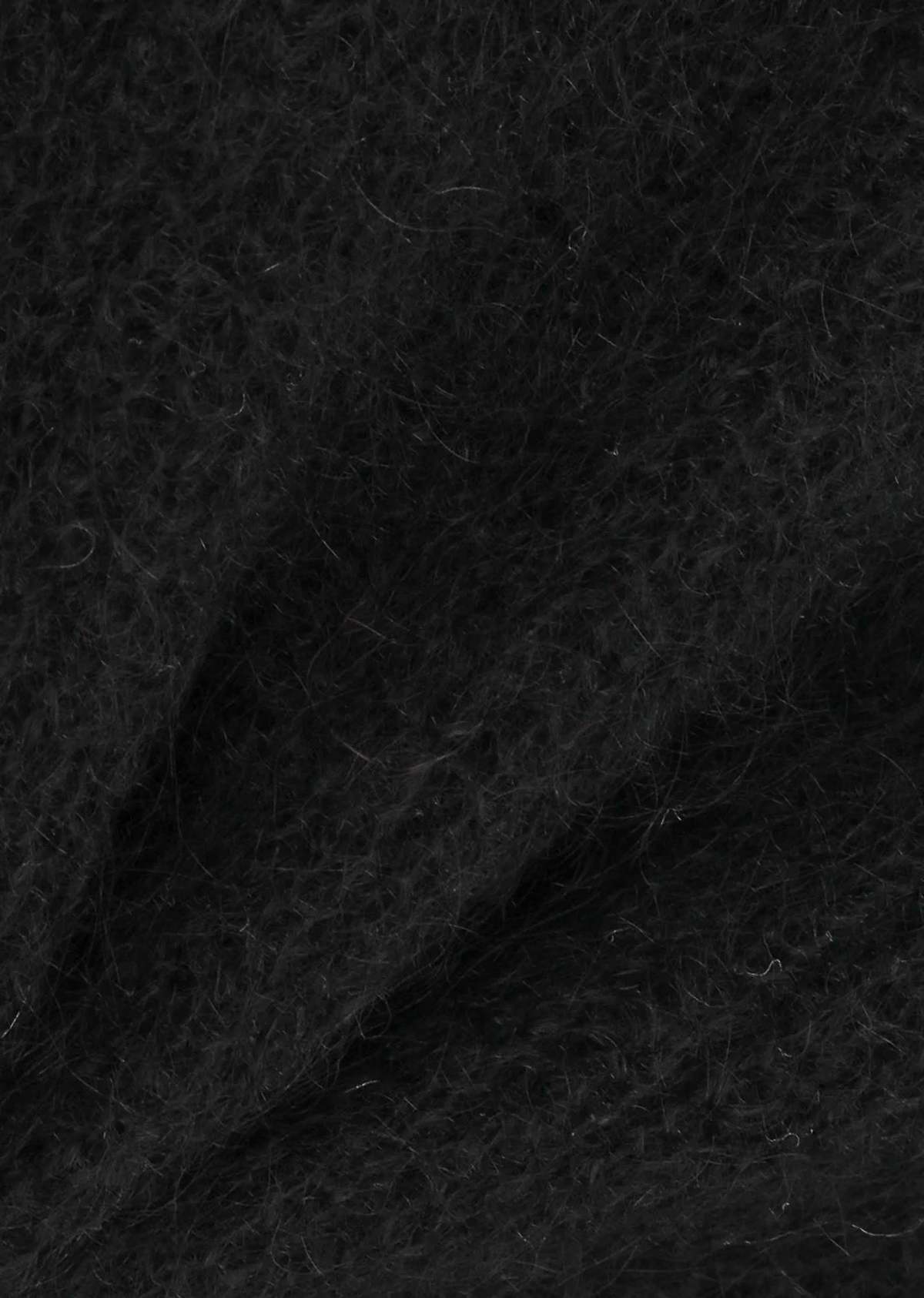 AMOMENTO Round Neck Sheer Cardigan - Black - Image 4 of 4