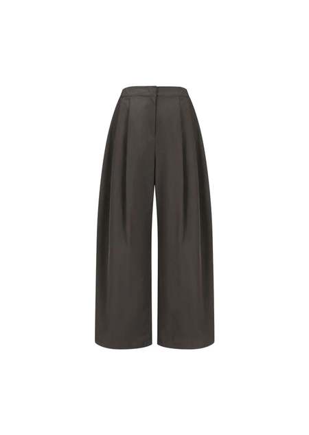 AMOMENTO Wool Wrap Pants - Black | Garmentory