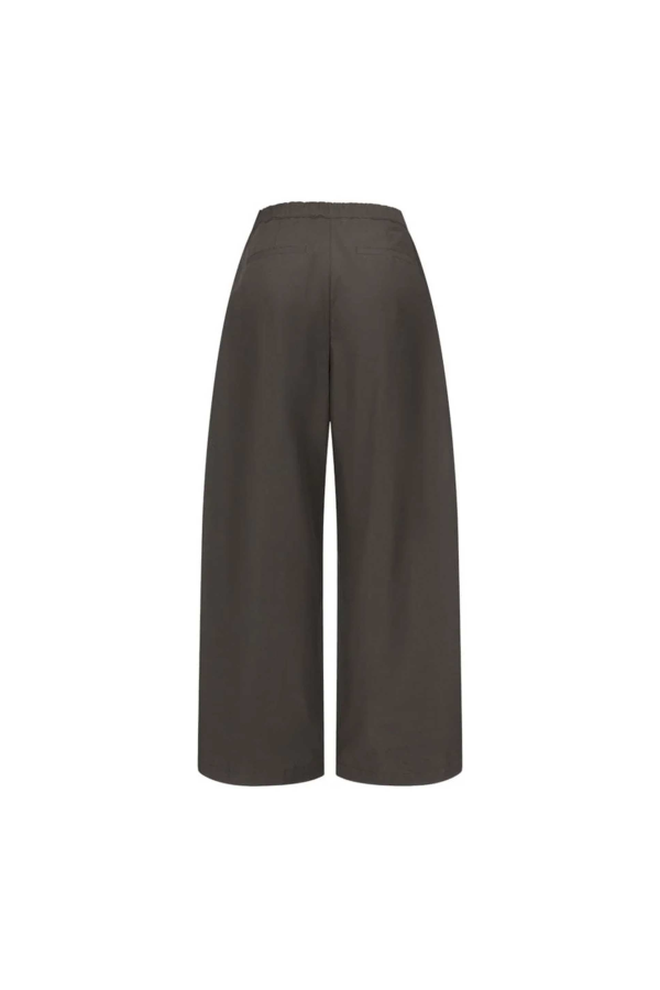 AMOMENTO Two Tuck Balloon Pants - Brown