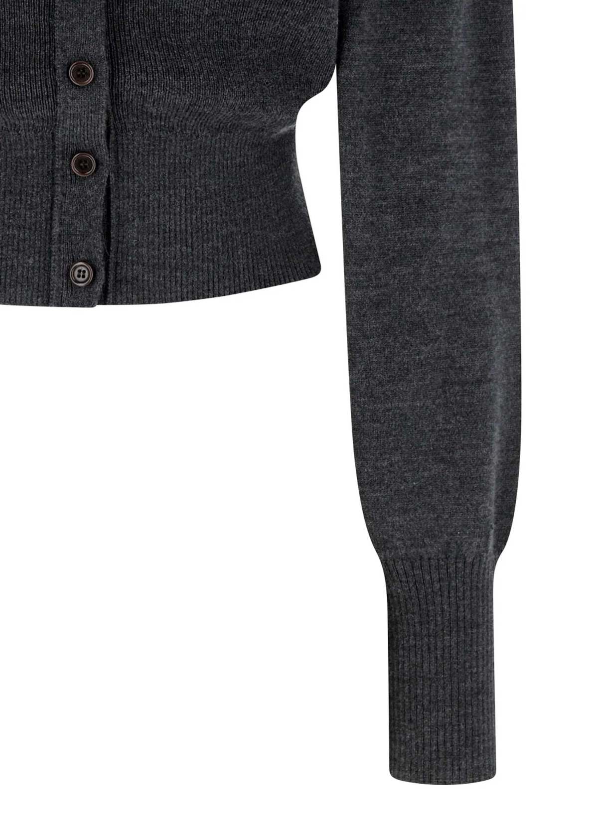 AMOMENTO Blocking Button Up Cardigan - Charcoal - Image 7 of 9