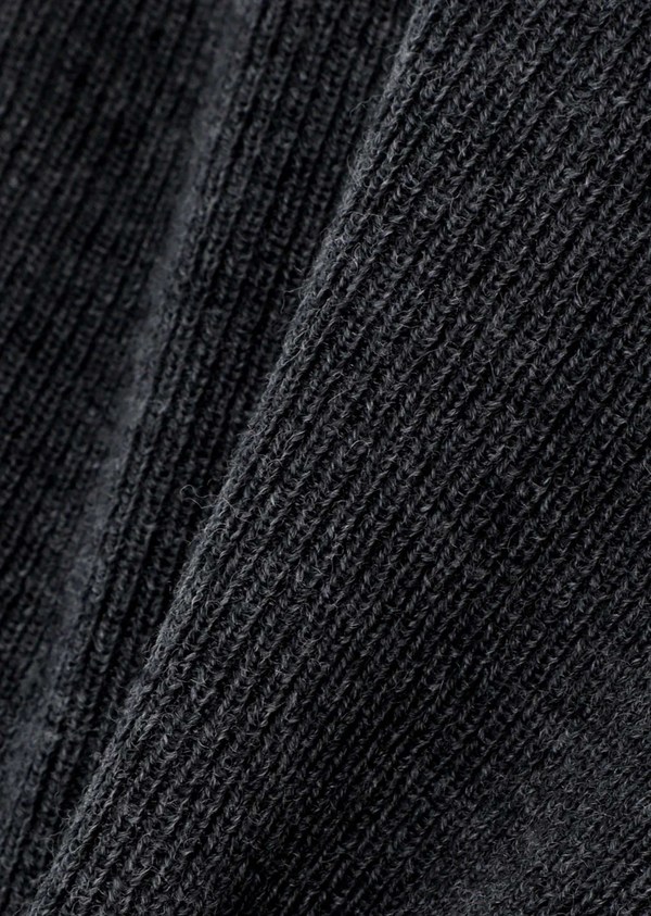 AMOMENTO Blocking Button Up Cardigan - Charcoal