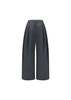 AMOMENTO Two Tuck Balloon Pants - Charcoal - Thumbnail 1