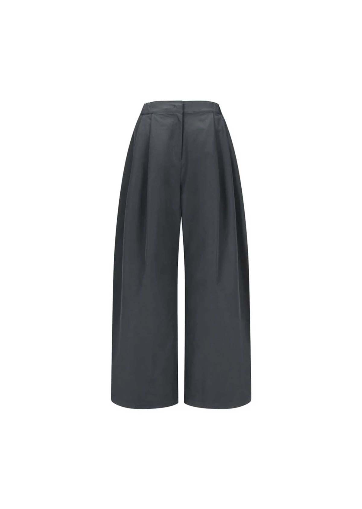 AMOMENTO Two Tuck Balloon Pants - Charcoal - Image 1 of 7