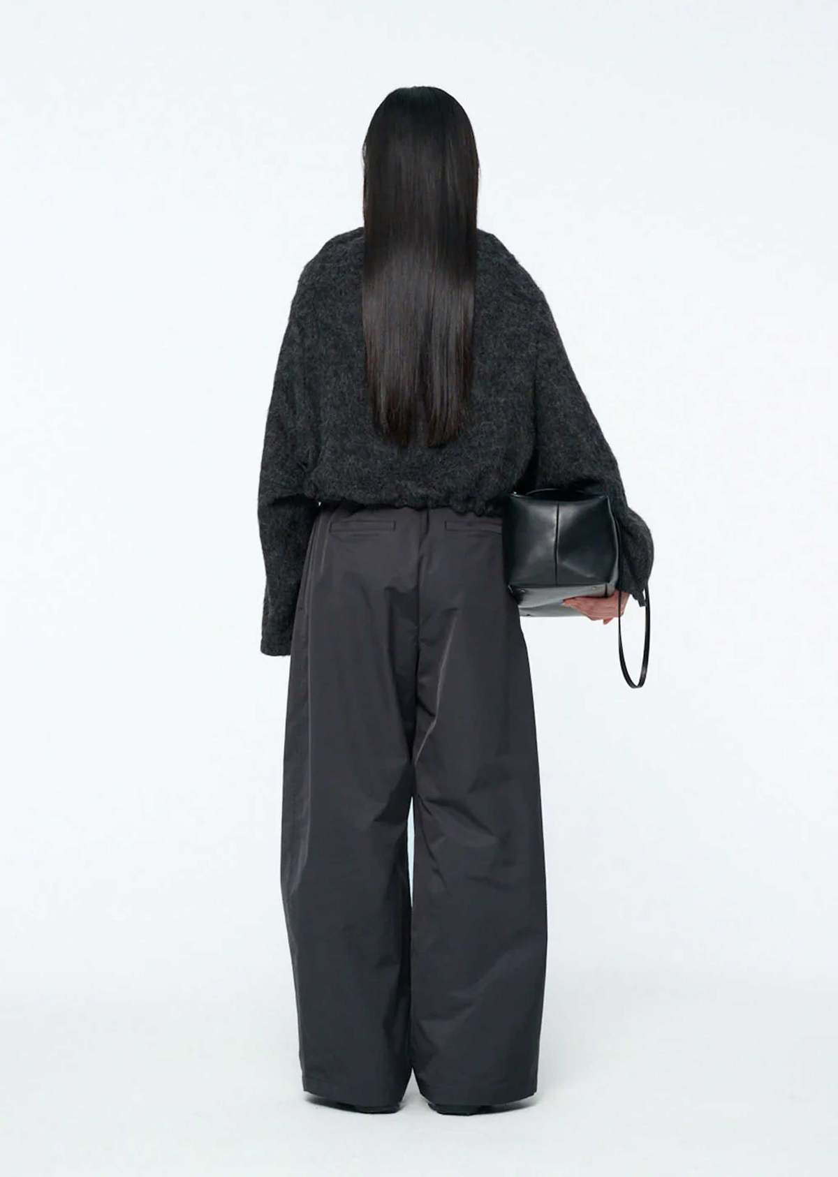AMOMENTO Two Tuck Balloon Pants - Charcoal - Image 5 of 7