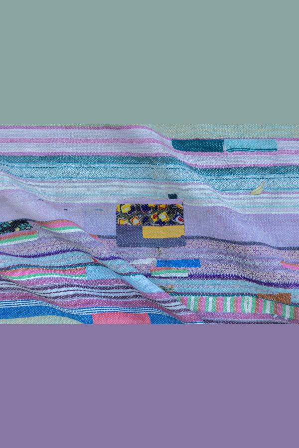 World of Crow The Lavender Fields Kantha Blanket