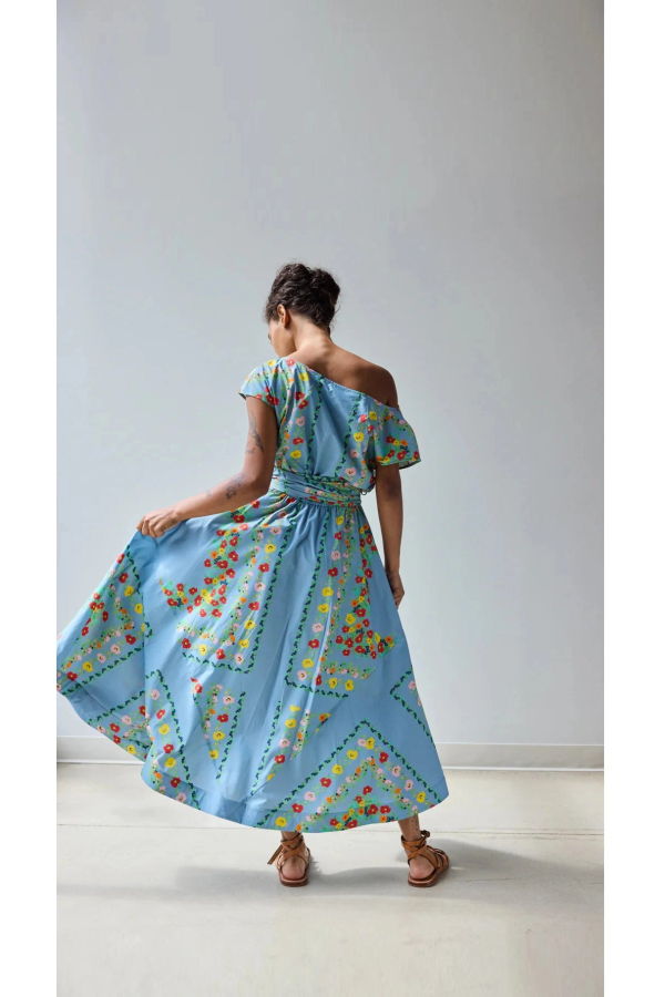 Hope for Flowers by Tracy Reece Flared Dress - Blue Floral