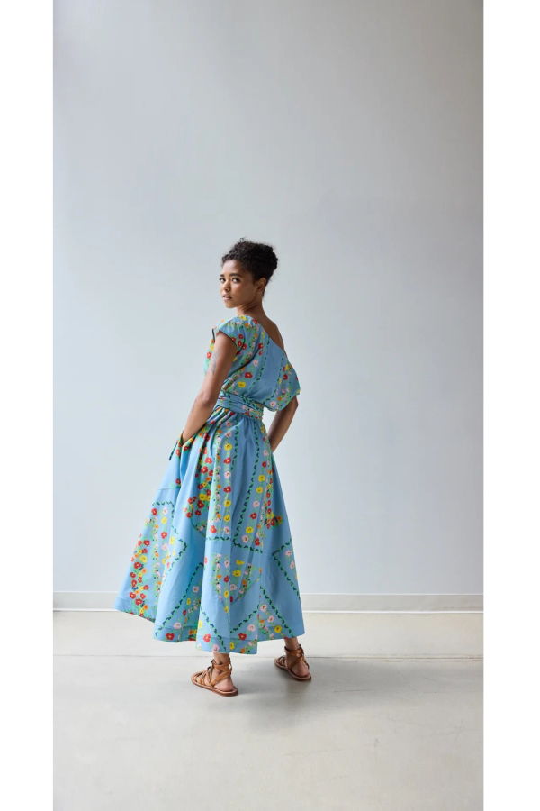 Hope for Flowers by Tracy Reece Flared Dress - Blue Floral