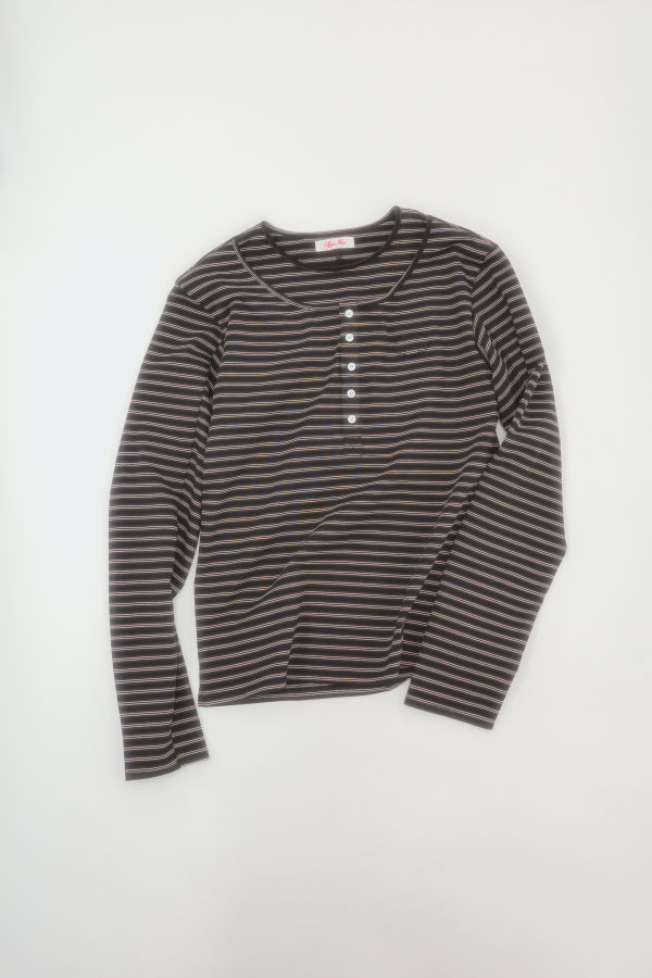 SYUMAN Double Layered Henley Longsleeve Top