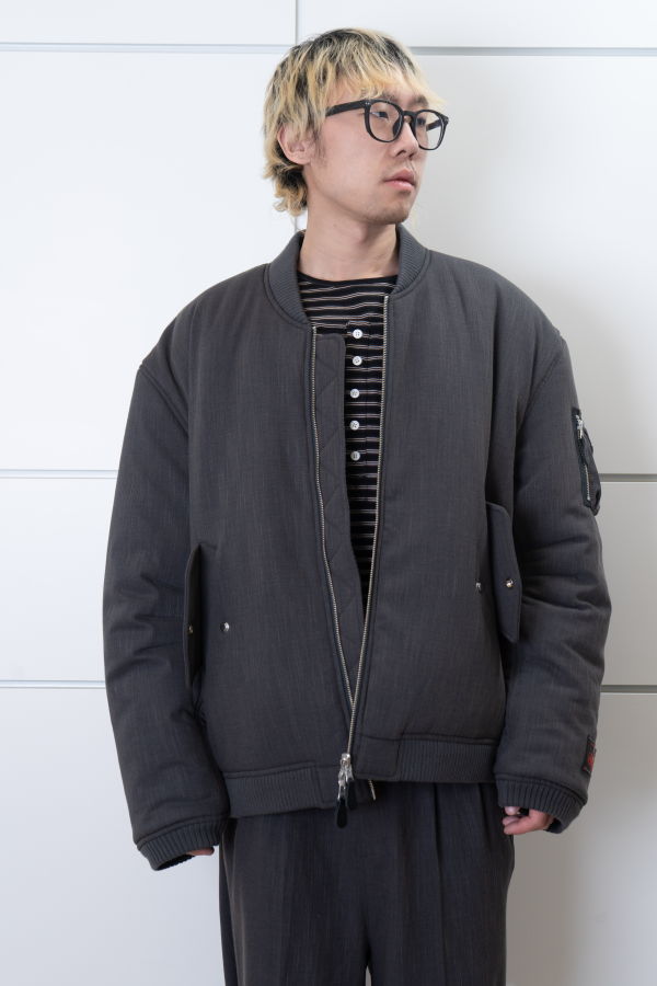 Syumen MA-1 Bomber Jacket - Dark Grey
