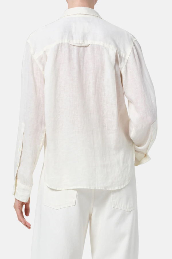 Citizens of Humanity Kayla Shrunken Linen Shirt - Vanilla